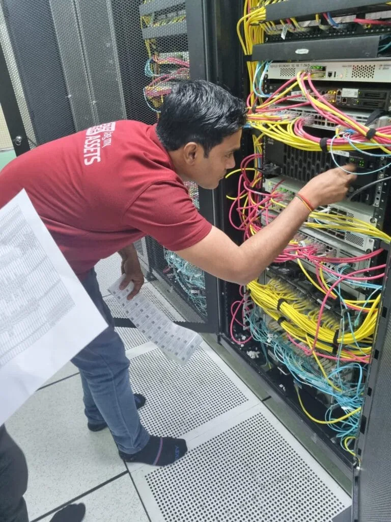 Physical verification of IT assets and network equipment in a data center