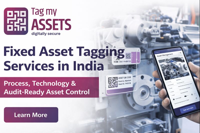 Fixed asset tagging services using QR code and digital asset management software by TagMyAssets