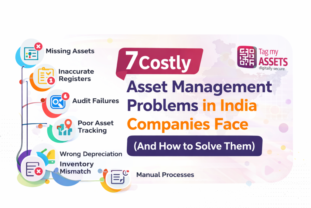 7 costly asset management problems in India and solutions using professional asset tagging and fixed asset verification services by TagMyAssets