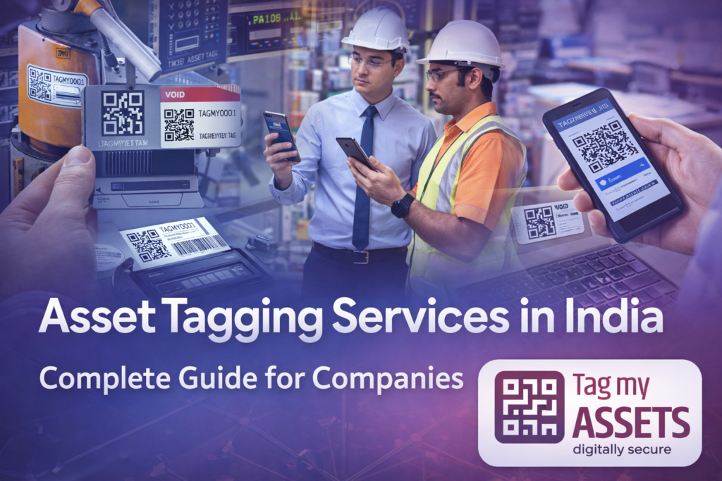 Asset tagging services in India using QR, barcode, and UDV labels by TagMyAssets