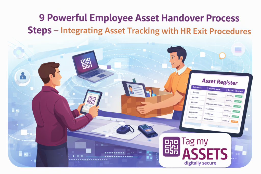 Employee Asset Handover Process with QR Code Asset Tracking integrated into HR Exit Procedures using TagMyAssets asset management system.