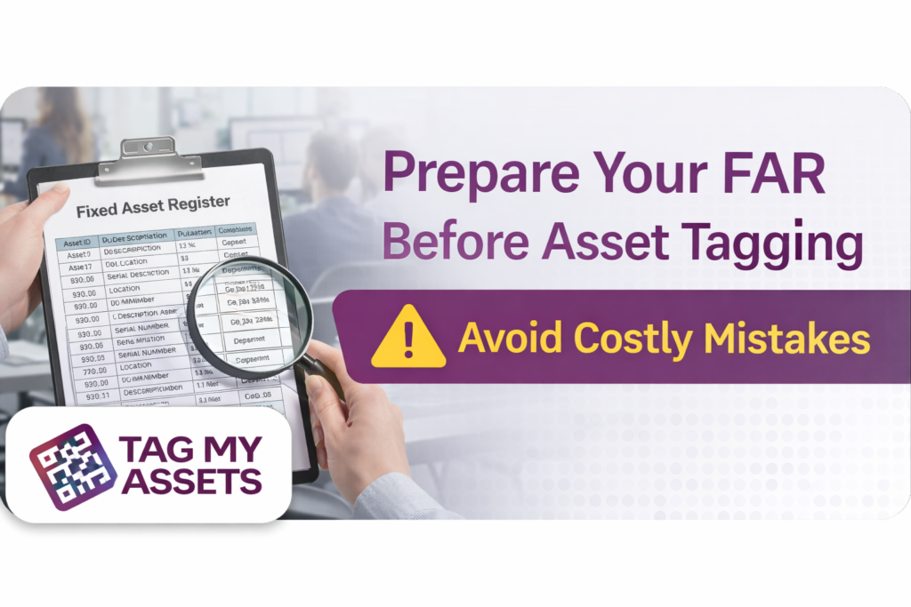 Pre-tagging data cleanup process for FAR before asset tagging in companies