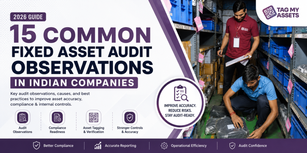 Fixed asset audit observations during physical verification and asset tagging process in Indian companies