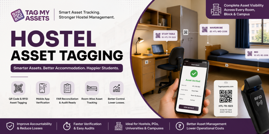 Hostel asset tagging and asset management solutions by TagMyAssets