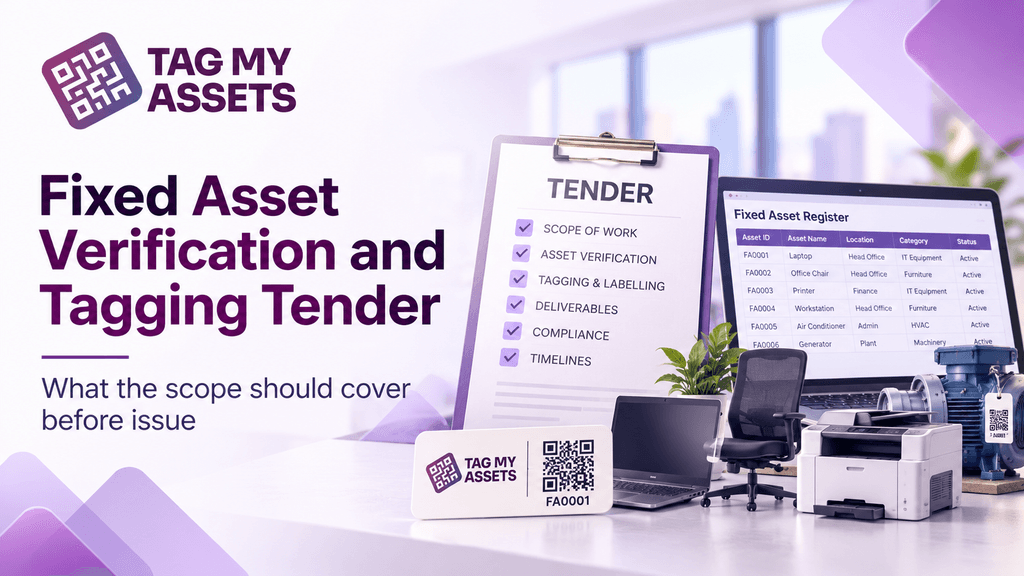 Fixed asset verification and tagging tender scope checklist covering verification approach, tag specification, deliverables and bid format – TagMyAssets